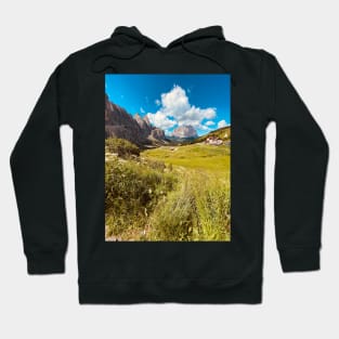 Landscape photo of mountains in the italian Alps Hoodie